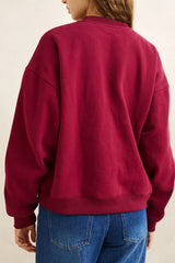 EVERYDAY CREW NECK FLEECE PLUM