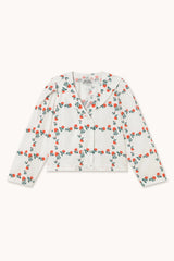 ROSES GRID SAILOR NECK BLOUSE Base *off-white*