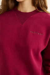 EVERYDAY CREW NECK FLEECE PLUM