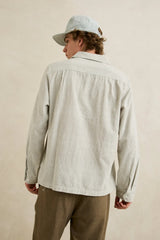 BANK STRIPE LS SHIRT OLIVE