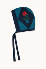 DIAMOND FLOWERS BONNET - NAVY