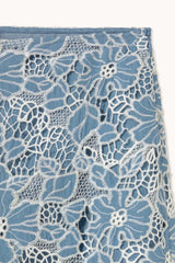 LACE WIDE TROUSERS - GREY