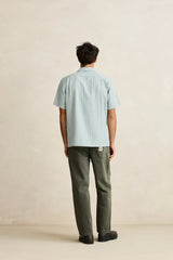SEERSUCKER STRIPE SS SHIRT - PINE
