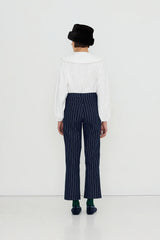 HORSES BUTTONED BLOUSE - OFF-WHITE