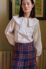 HORSES BUTTONED BLOUSE - OFF-WHITE