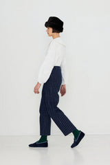 HORSES BUTTONED BLOUSE - OFF-WHITE