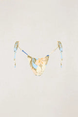 BLANCA FLORAL GATH TIE SIDE ITSY PANT - OLIVE