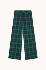 CHECK PANTS - DEEP BLUE/DARK GREEN