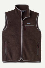 M'S RETRO PILE VEST DEN BROWN