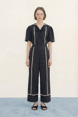WIDE PANTS - NAVY