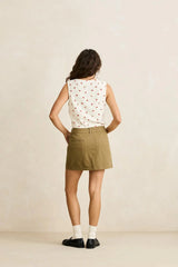 MILA FLORAL VEST - CREAM