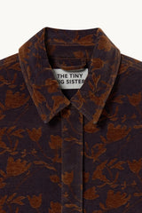 DENIM JACQUARD JACKET - NAVY