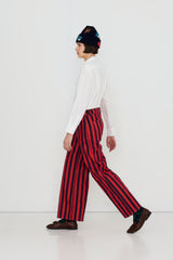 STRIPES JEANS Base *dark red/navy*