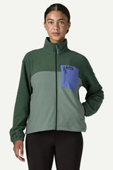 W'S MICRO D PATCH POCKET JKT COVER GREEN