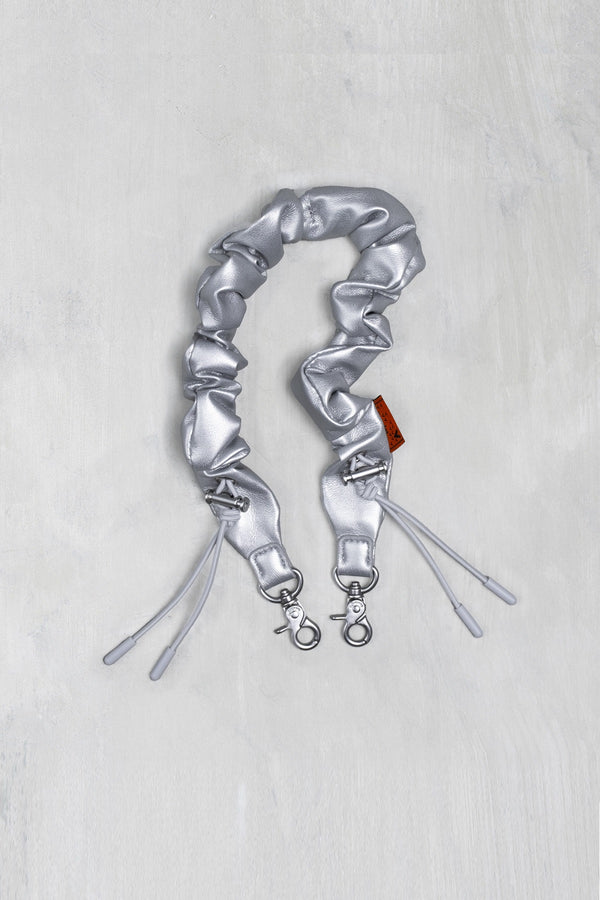 BUNGEE WRIST STRAP CHROME SYNTHETIC LEATHER