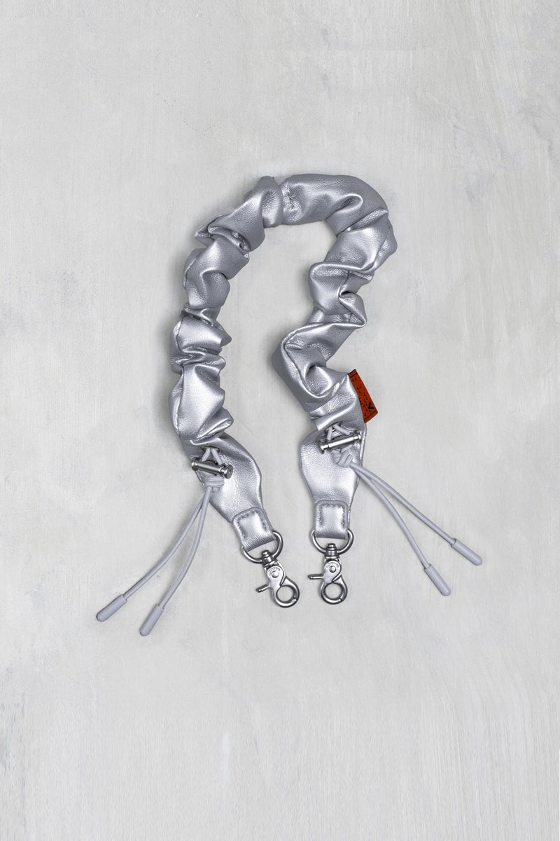 BUNGEE WRIST STRAP CHROME SYNTHETIC LEATHER