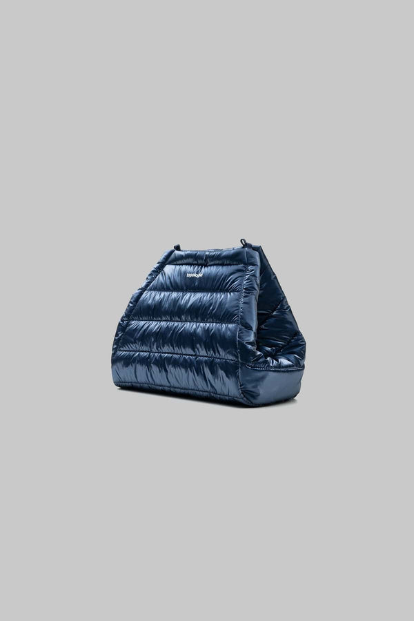 MARCHE TOTE MEDIUM MARINE BLUE METALLIC PUFFER